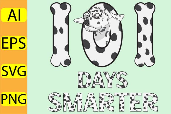 101 Days of School Dalmatian Dog Graphics