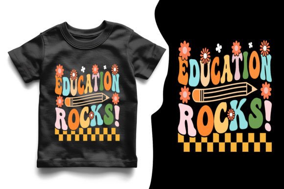 Education Rock Typography Kids Gift Graphics