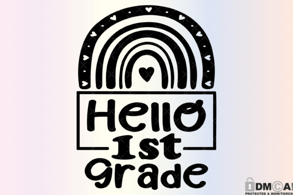 Hello First Grade Graphics for Print Templates