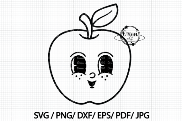 Kawaii Apple Svg Png Clipart for Crafts & Graphics