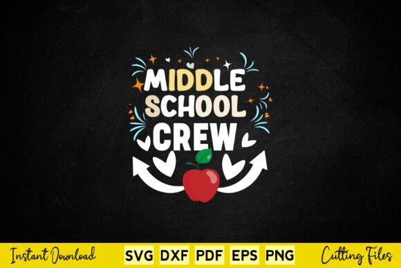 Middle School Crew Teacher Team Middle Graphics