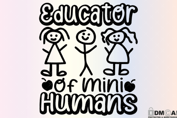 Mini Humans Graphics for Print Templates