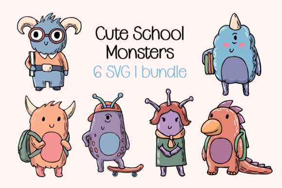 School Monster Pals: Graphics & Crafts Bundle