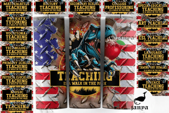 Teacher Sublimation Tumbler Wrap Bundle Graphics for Local Business Branding