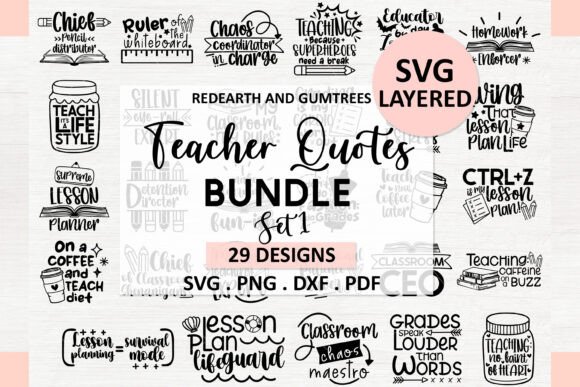 Teacher SVG Bundle: Funny Sarcastic Quote Graphics