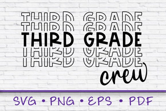 Third Grade Crew SVG: Graphics for T-Shirt Designs